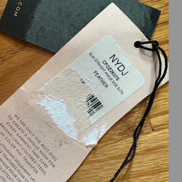 NYDJ Curves 360   SLIM Straight Ankle Jean BEIGE 26s $109 Petite Short NEW - Picture 13 of 13